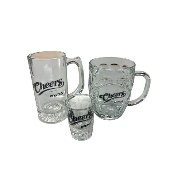 Cheers Boston Drinking Glassware Shot Glass & Beer Mugs Iconic Barware - Picture 1 of 6